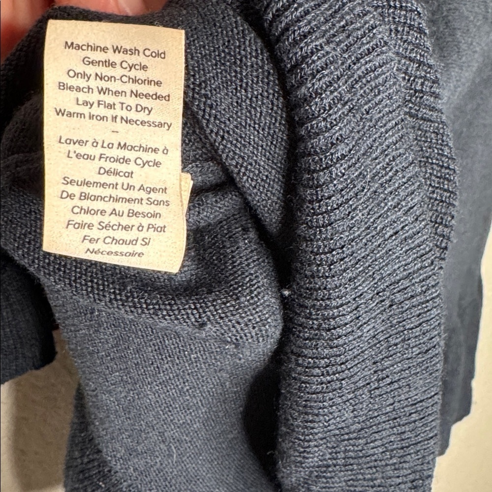 Cinq a Sept Ariana Ruffle Hem 3/4 Sleeve Sweater Silk Cashmere XS Quiet Luxury - Picture 6 of 7
